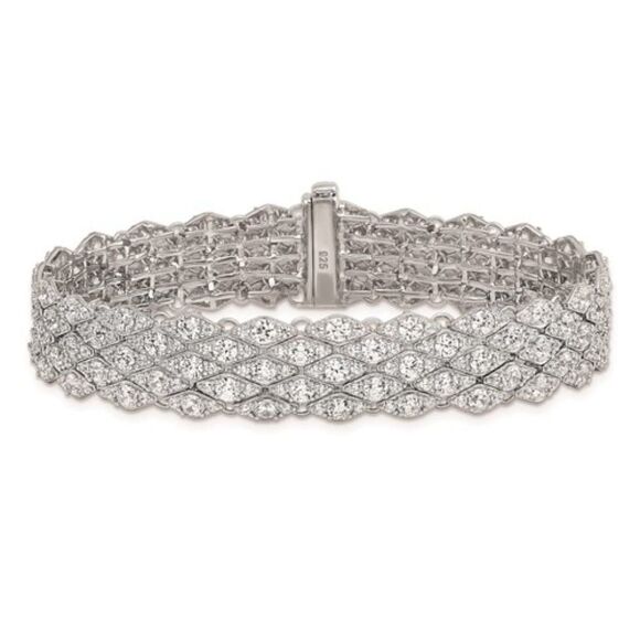 New Sterling Silver Tennis Bracelet - Picture 2 of 3